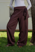 Wrap Trousers in Brown