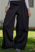 Wrap Trousers in Black