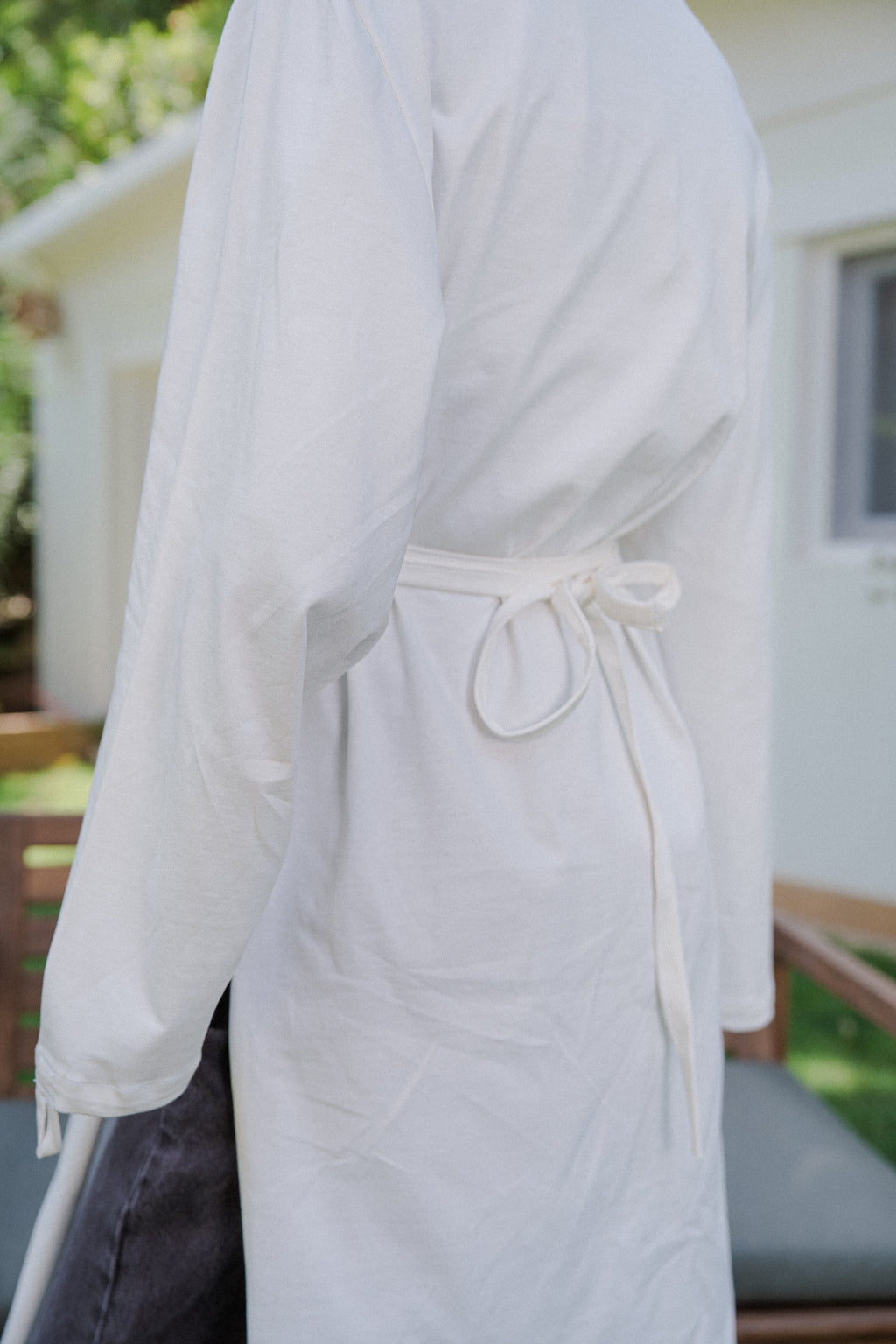 Long Cotton Shirt in White